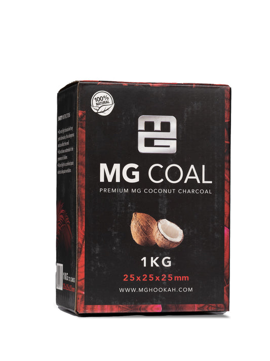 MG Coal Premium 25mm Coconut Charcoal 1kg - 72 Pieces