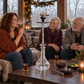 Aladin MVP670 Wave shisha pipe with adults, tea, flavour and charcoal in a winter garden pavilion.