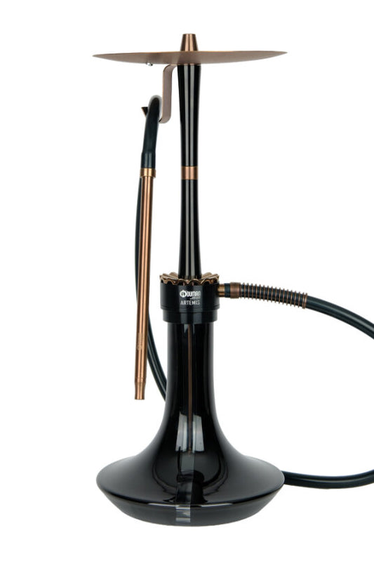 Oduman Artemis Bronze black glass shisha pipe
