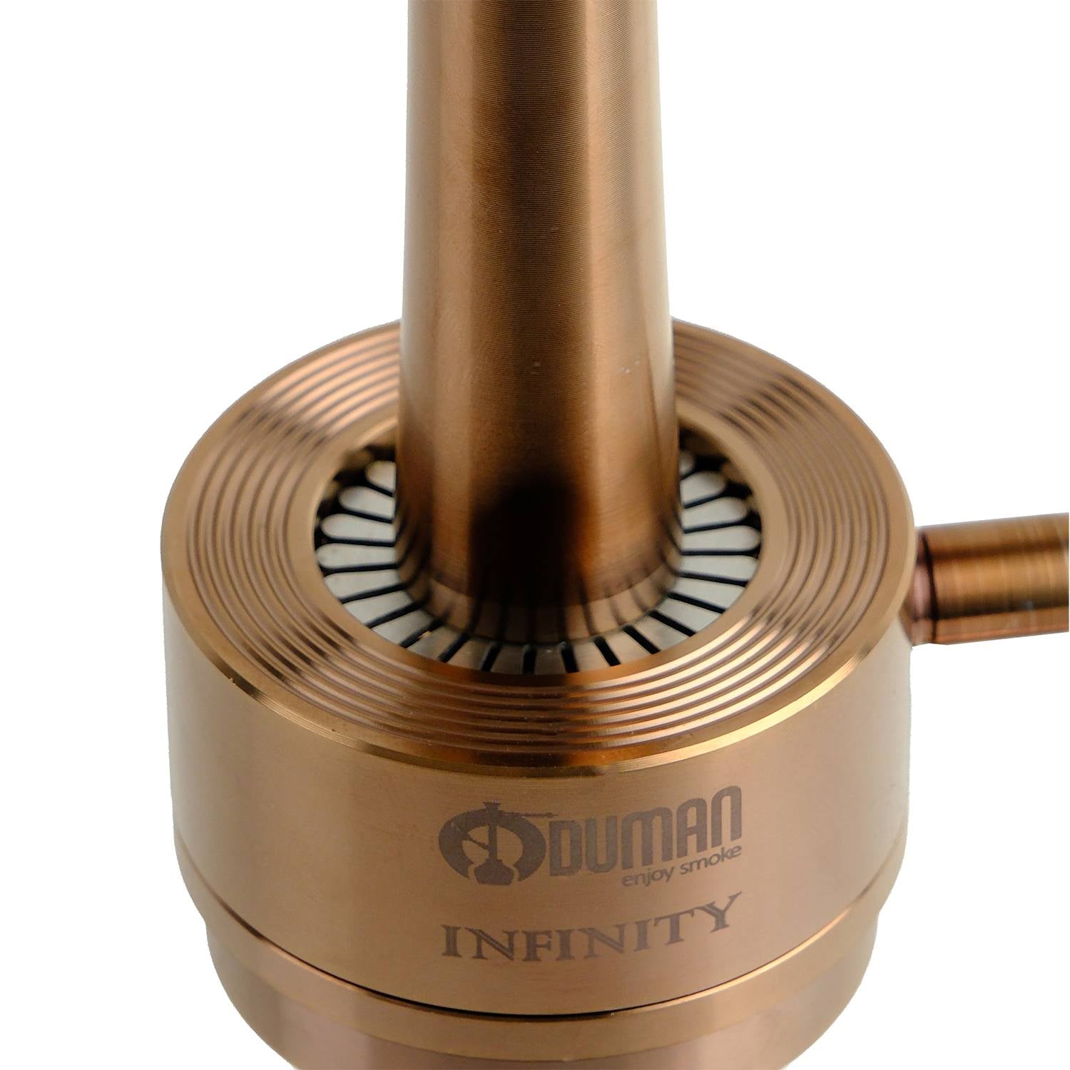 Oduman Infinity Shisha Pipe 45cm - Black Glass Bronze Body - The Shisha Shop