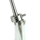 Oduman Infinity white glass silver body shisha pipe - detail view