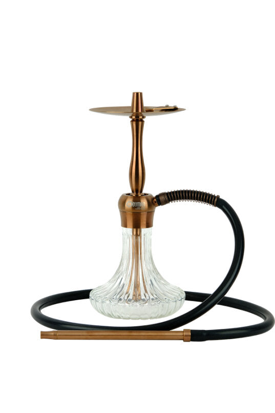 Oduman Velos Bronze clear glass shisha pipe