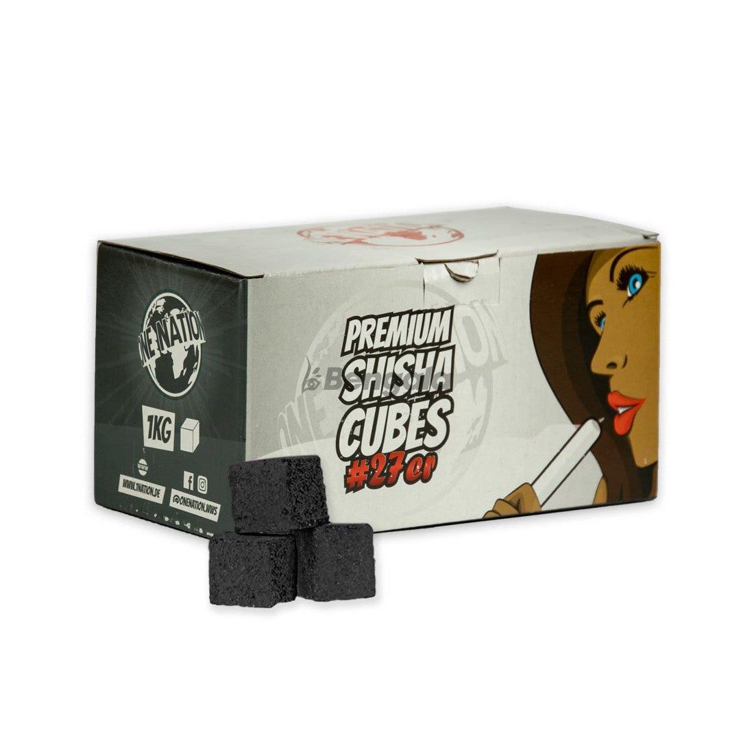 One Nation Coconut C27 Charcoal 27mm 1kg Premium Trade Pack