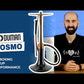 Oduman Cosmo Shisha Pipe 60cm - White Glass Silver Body