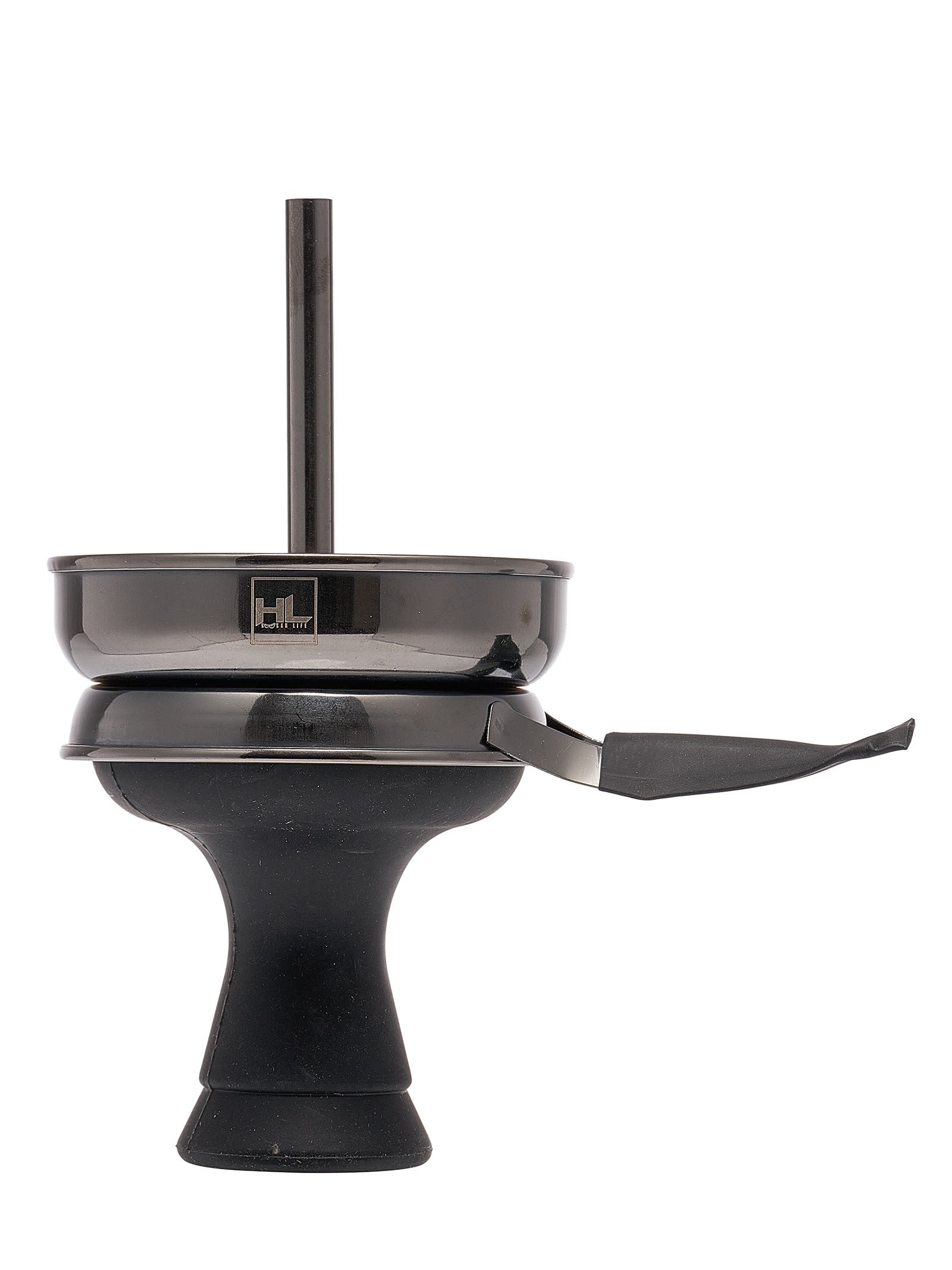 Black Silicone Dome Shisha Bowl + Charcoal Pan Heat Management Set - The Shisha Shop