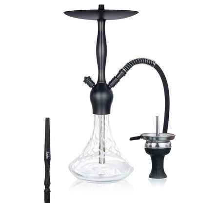 Alux Captain Aladin Shisha Pipe 50cm - Black - White - The Shisha Shop