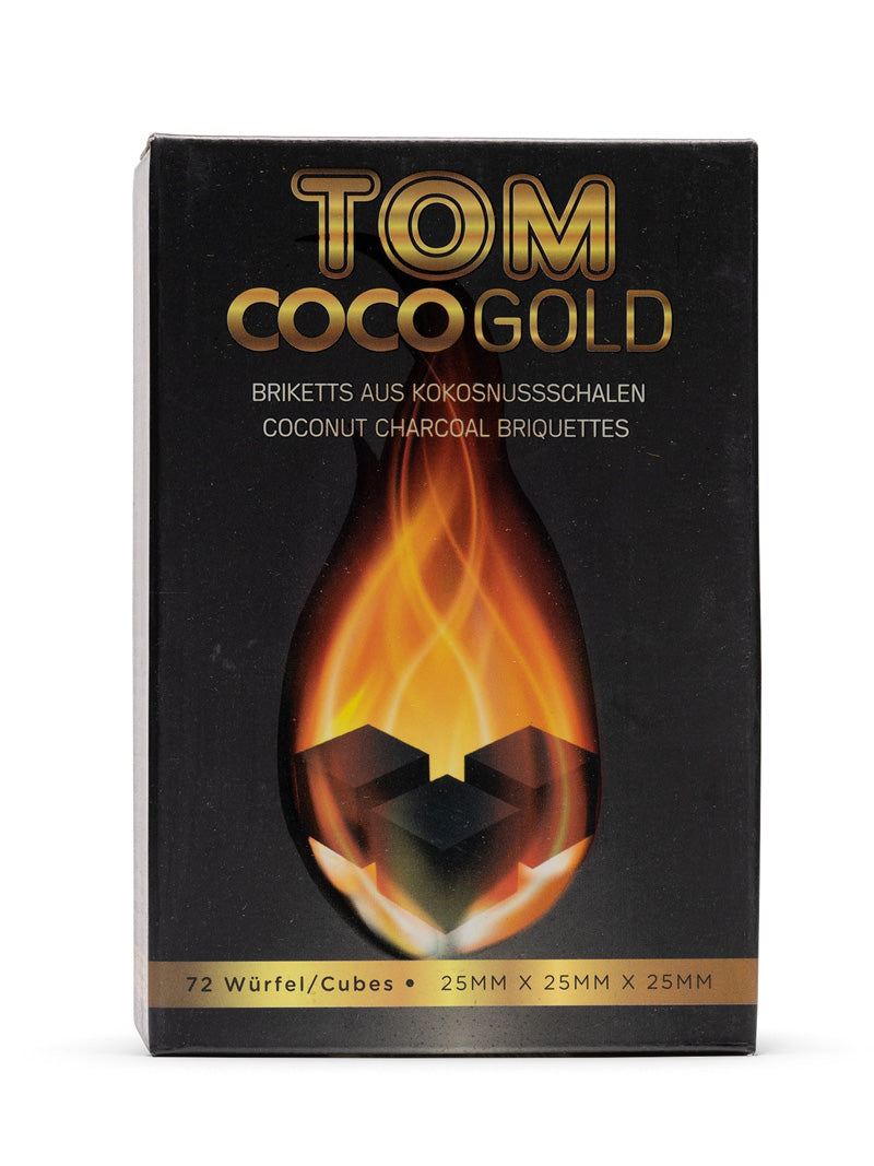 TOM CocoGold Cococha Premium Gold 1kg Natural Charcoal - 72 Pieces