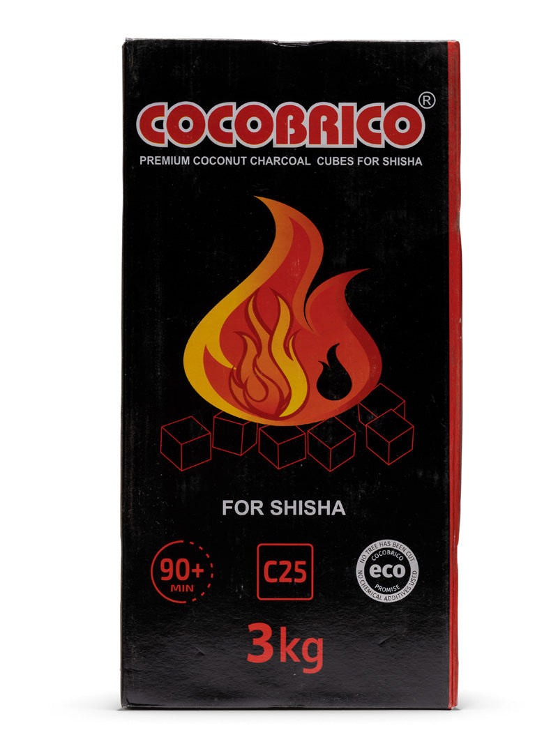 Cocobrico Pure Natural Coconut Shell Charcoal - 3kg 192 pcs