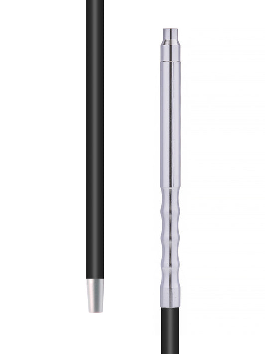 Silver Compact Silicone Washable Hygiene Hose - Black - The Shisha Shop