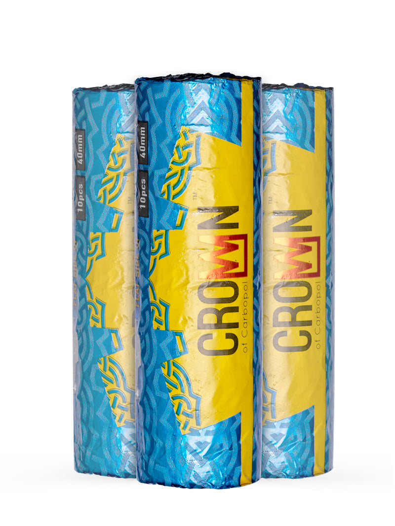 Crown 40mm Charcoal Discs - 3 Roll (30 discs) - The Shisha Shop