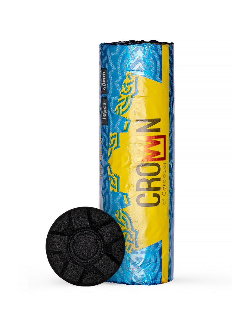 Crown 40mm Charcoal Discs - The Shisha Shop