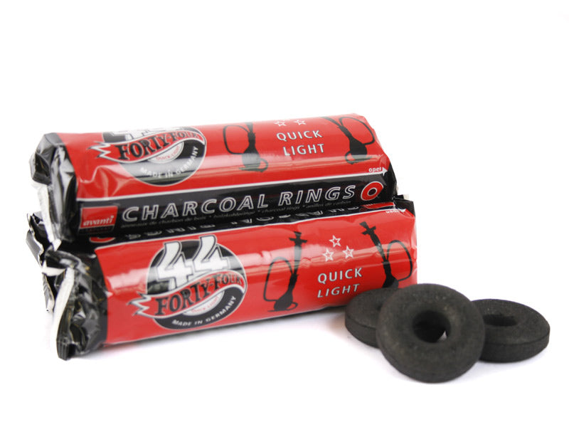 Forty-Four 44 Doughnut Charcoal 44mm 3 Roll 30 Discs - The Shisha Shop