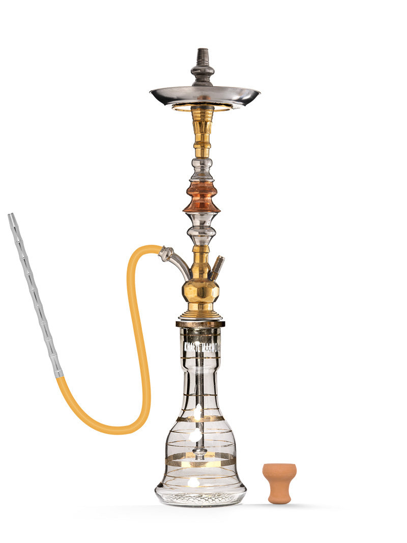 KM Khalil Mamoon Tri-Metal Pro Edition Complete Shisha Pipe Package