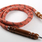 Mya Peach Leather Shisha Hose Pipe Large Tip - The Shisha Shop