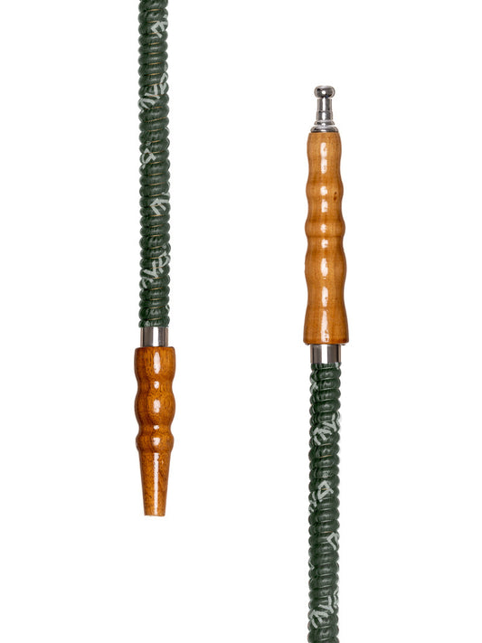 Mya Dark Green Leather Shisha Hose - The Shisha Shop
