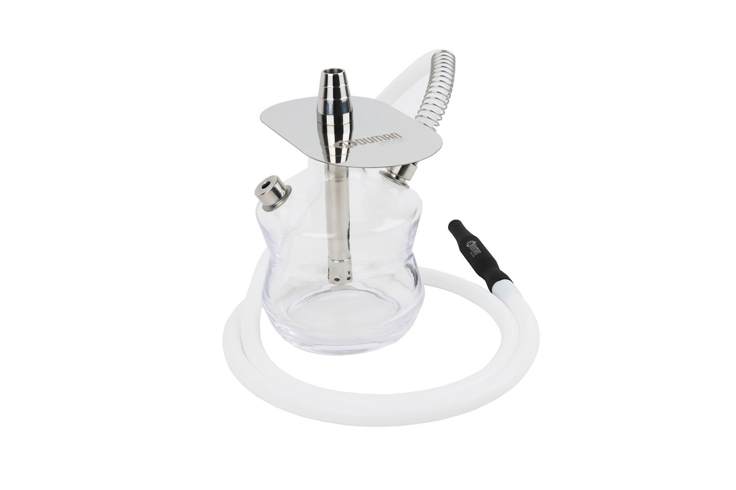 Oduman N3 On the Go Clear Glass Travel Shisha Pipe 20cm - The Shisha Shop