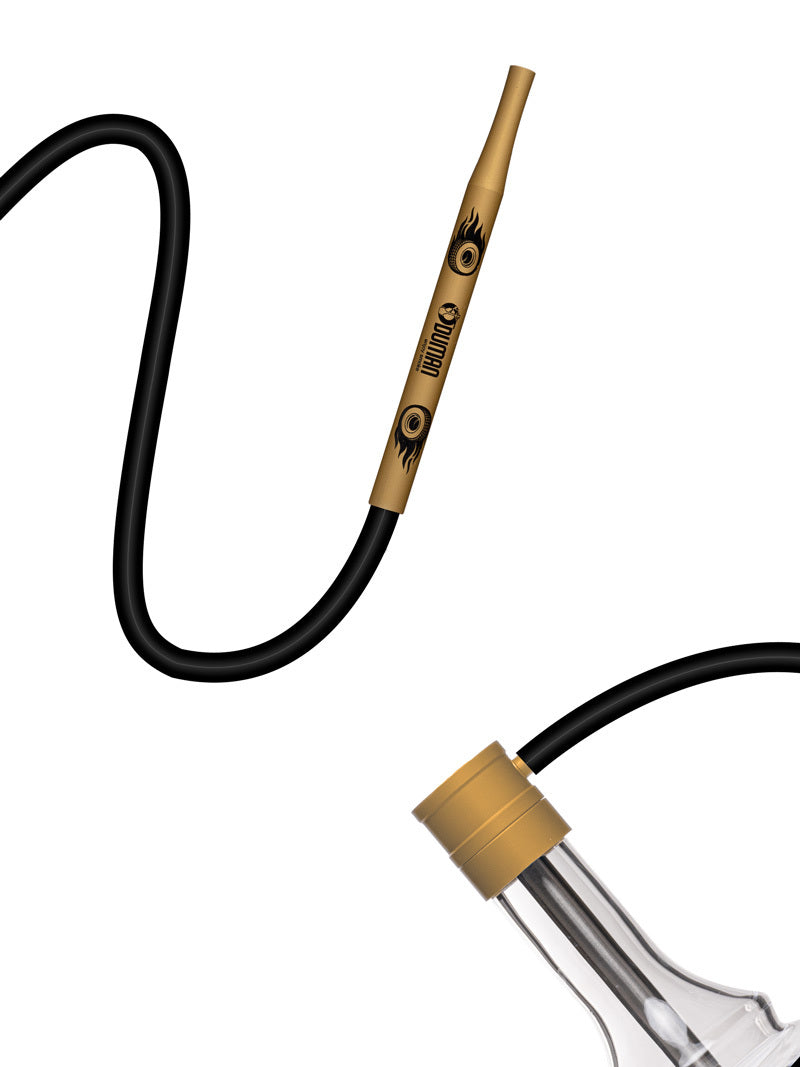 Oduman Smoke Drift Shisha Pipe 60cm - Gold - The Shisha Shop