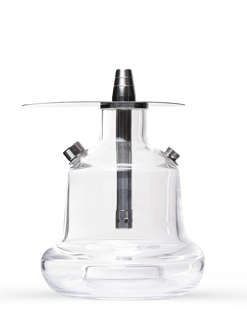 Oduman N4 Midi Clear Glass Shisha Pipe 22cm