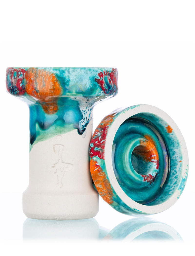Aladin Phunnel Shorty Turquoise Rust Shisha Bowl