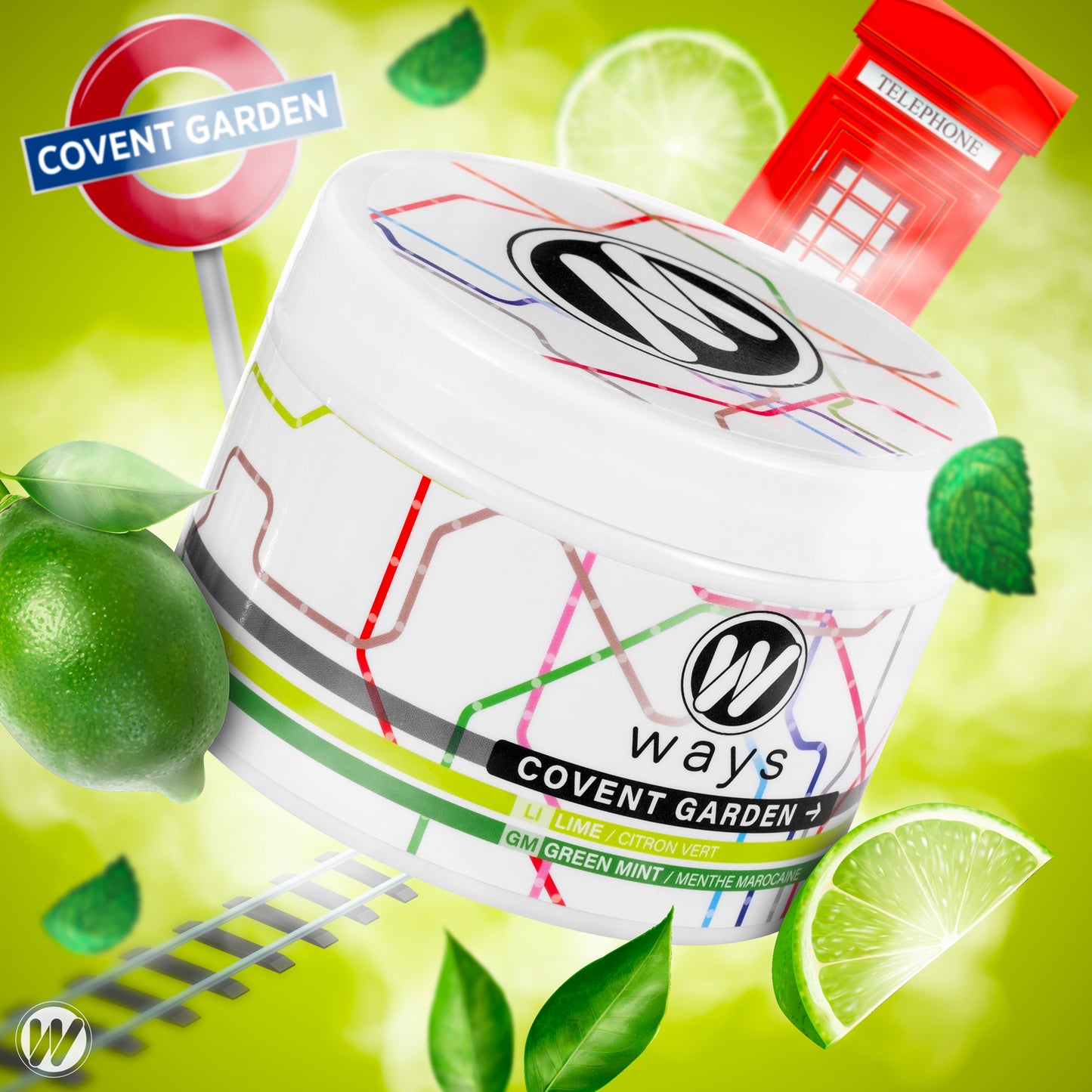 Ways Covent Garden Shisha Flavour Lime and Mint Tobacco Free 200g