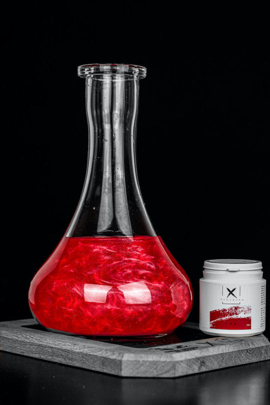 Xschischa Sparkle Powder Metallic Shisha Water Colour - 50g - Various Colours - Red - The Shisha Shop