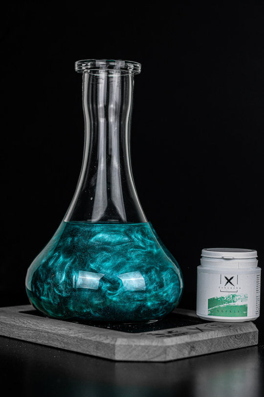 Xschischa Sparkle Powder Metallic Shisha Water Colour - 50g - Various Colours - Turquoise - The Shisha Shop