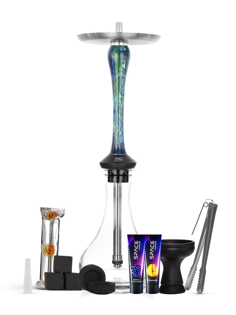 Aladin EPOX 565 Complete Shisha Pipe Package with Space Smoke