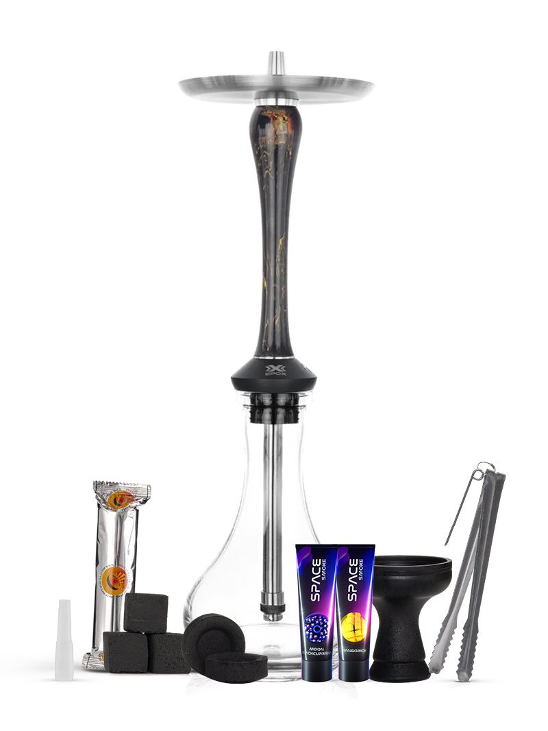 Aladin EPOX 565 Complete Shisha Pipe Package with Space Smoke