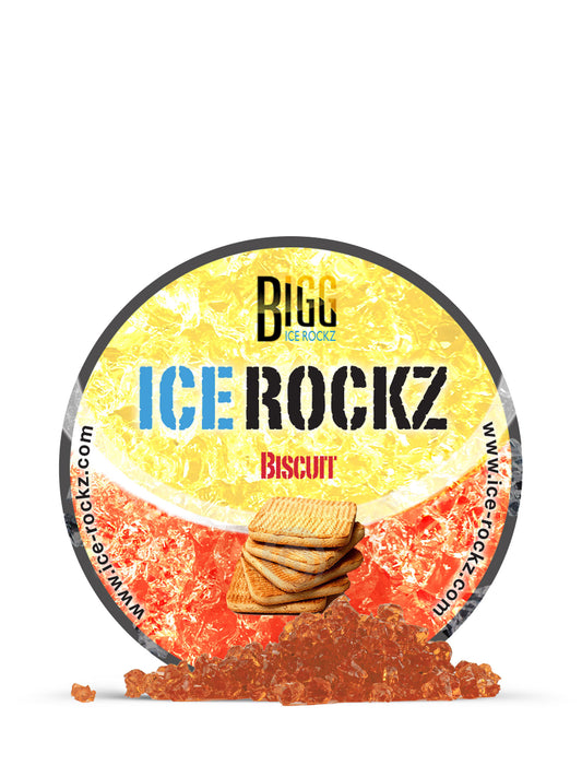 Biscuit Shisha Flavour BIGG Ice Rockz Tobacco Free 120g - The Shisha Shop