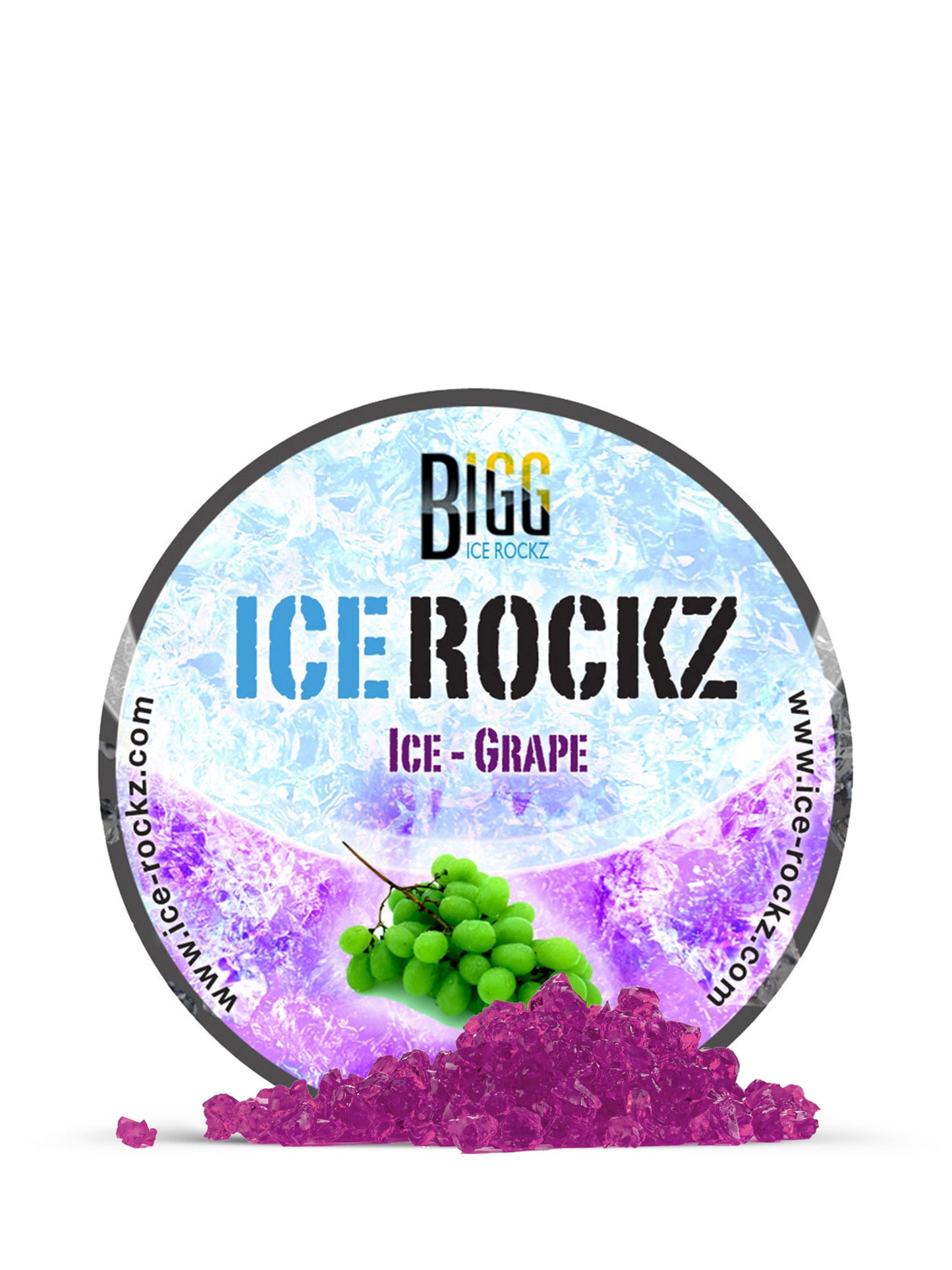 Grape Shisha Flavour BIGG Ice Rockz Tobacco Free 120g - The Shisha Shop