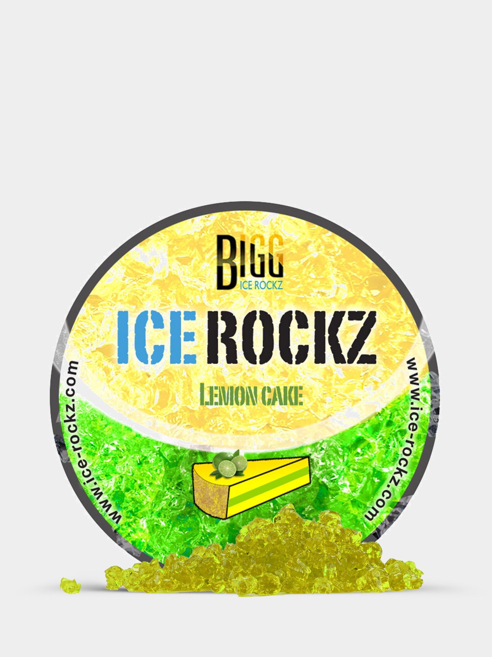 Lemon Cake Shisha Flavour BIGG Ice Rockz Tobacco Free 120g - The Shisha Shop