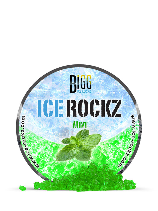 Mint Shisha Flavour BIGG Ice Rockz Tobacco Free 120g - The Shisha Shop
