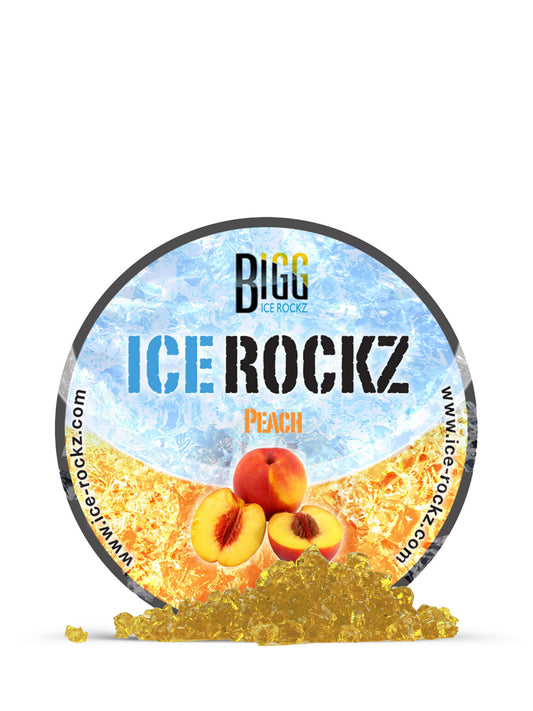 Peach Shisha Flavour BIGG Ice Rockz Tobacco Free 120g - The Shisha Shop