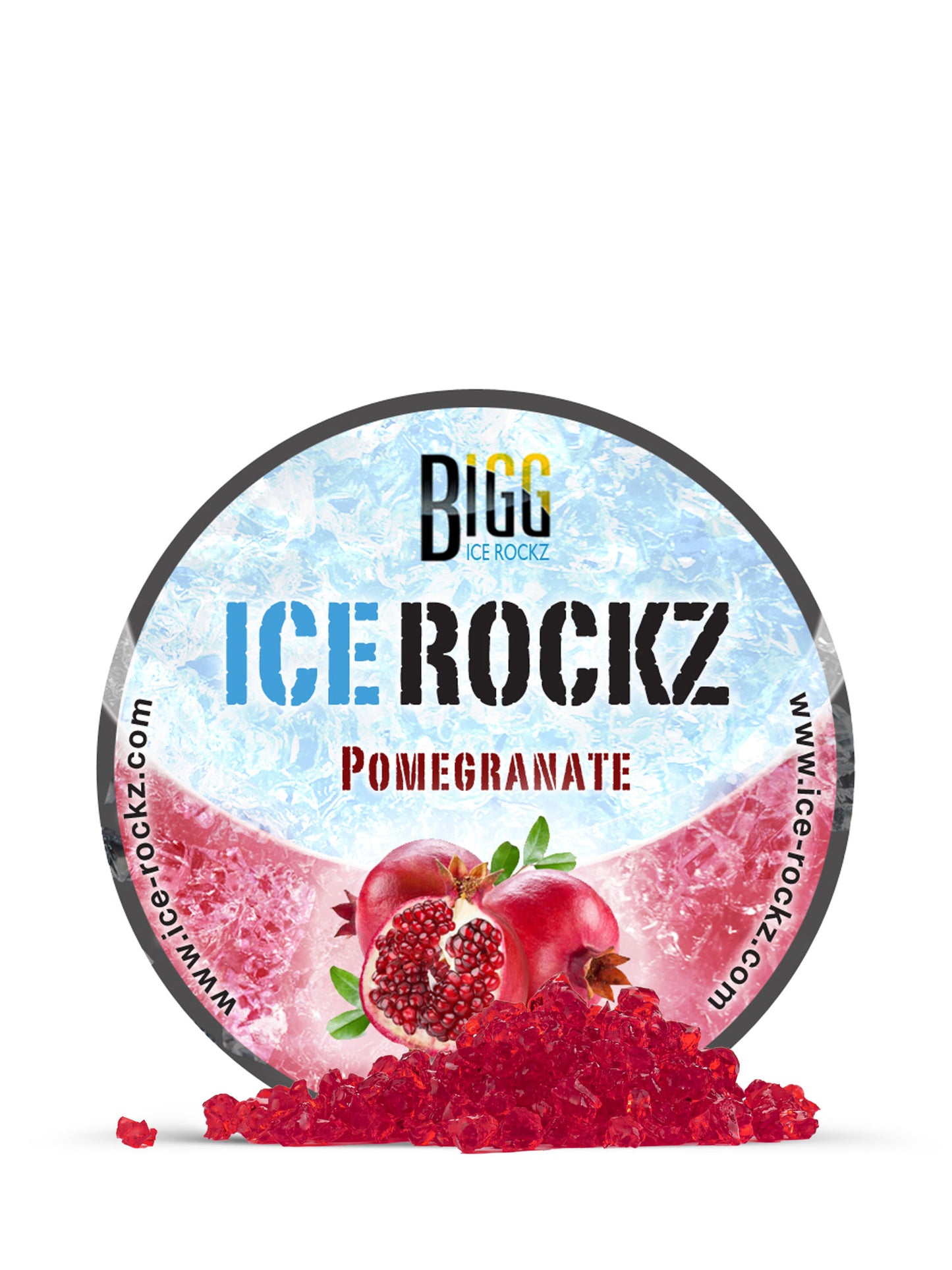 Pomegranate Shisha Flavour BIGG Ice Rockz Tobacco Free 120g - The Shisha Shop