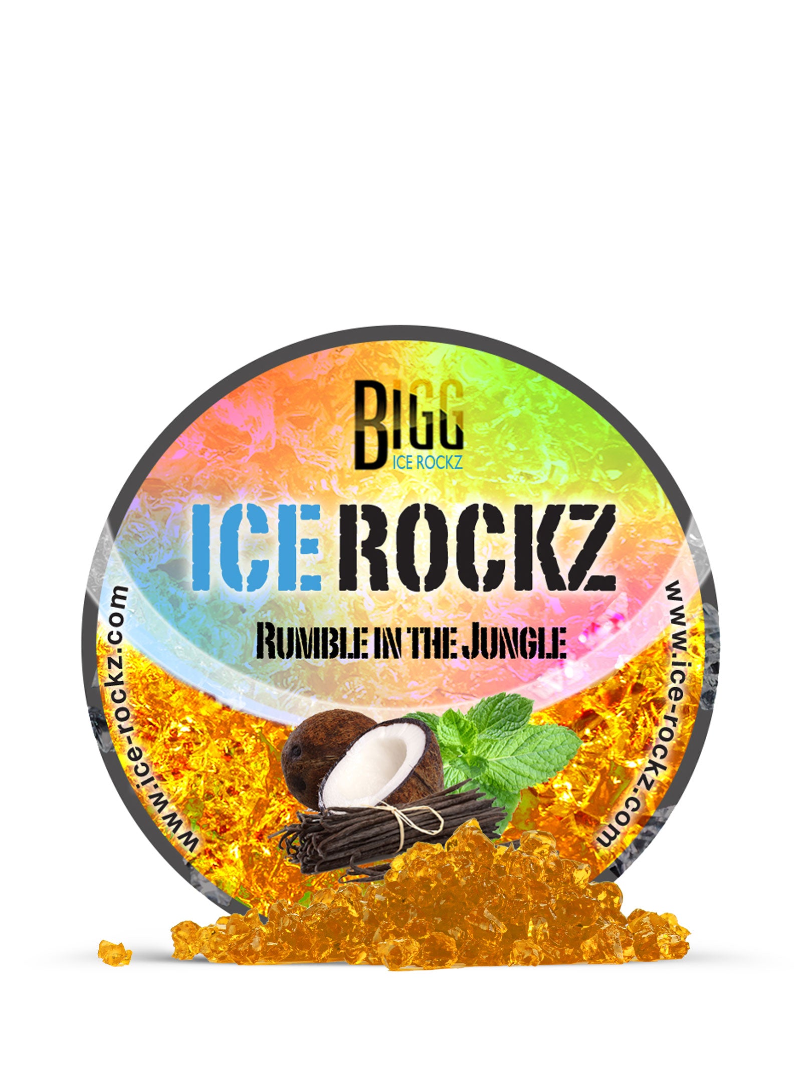 Rumble in the Jungle Shisha Flavour BIGG Ice Rockz Tobacco Free 120g - The Shisha Shop