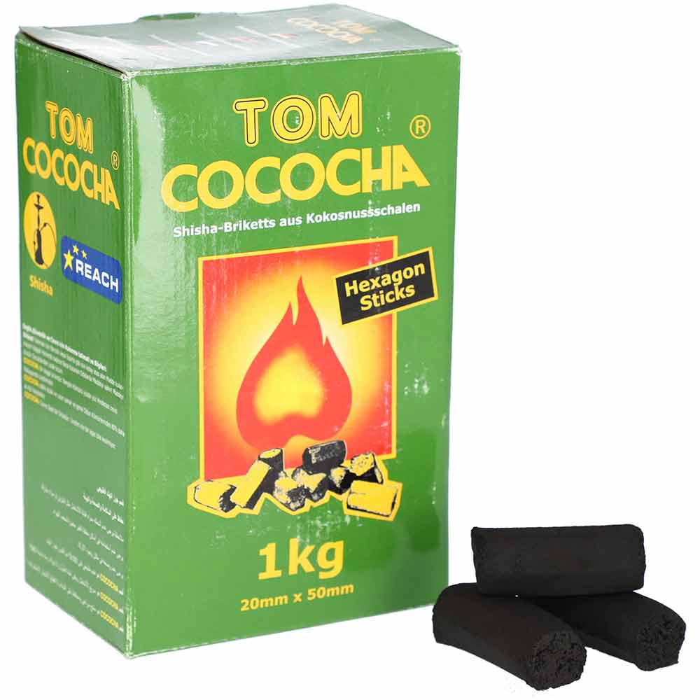 TOM Cococha Hexa Hexagon 1kg 100% Coconut Natural Charcoal