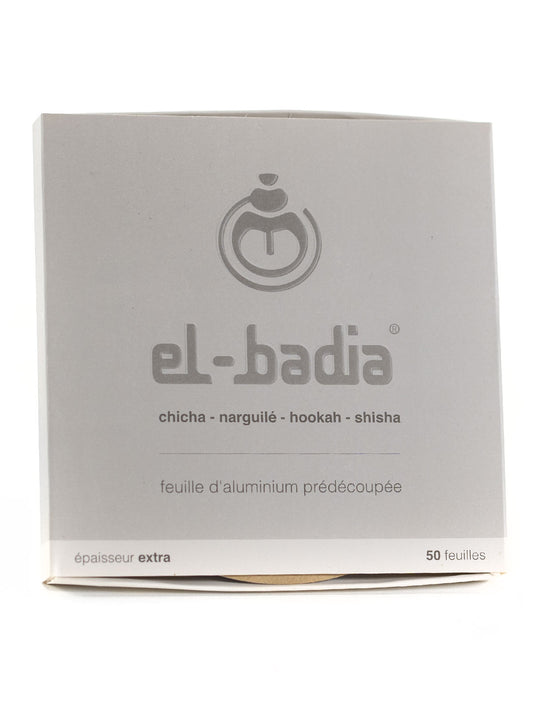 El Badia Aluminium foil 50 Pre-cut Round Sheets for Shisha Bowls