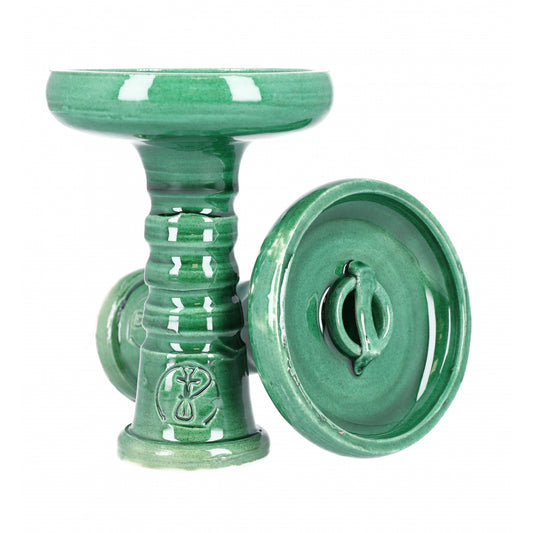 HC Cascade Funnel Green Ceramic Shisha Bowl - The Shisha Shop