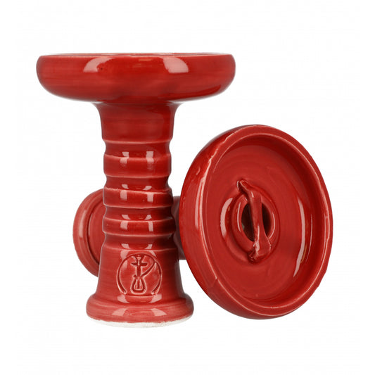 HC Cascade Funnel Red Ceramic Shisha Bowl - The Shisha Shop
