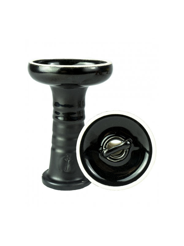HC Cascade Funnel Soft Black Ceramic Shisha Bowl - The Shisha Shop