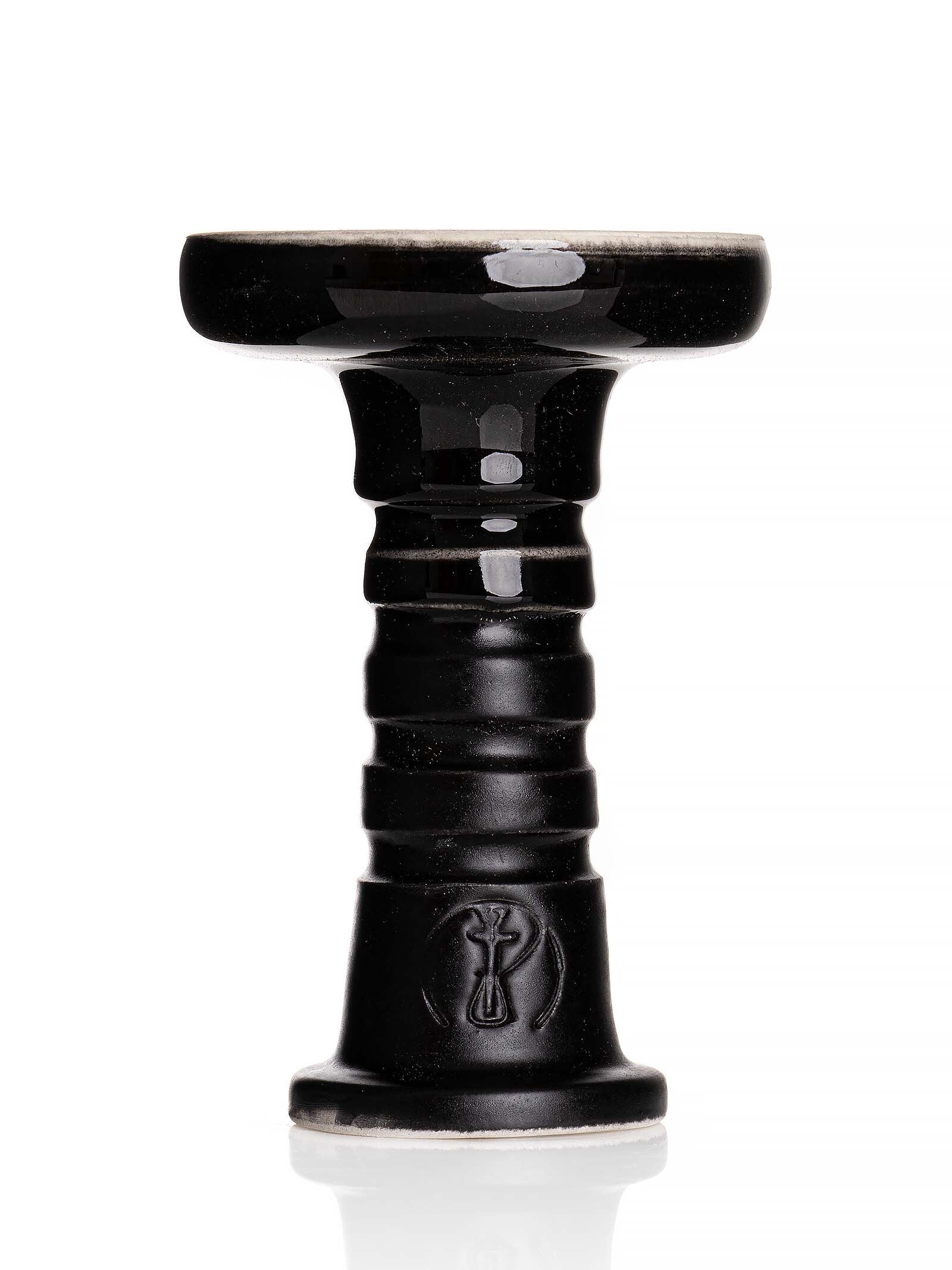 HC Cascade Funnel Soft Black Ceramic Shisha Bowl - The Shisha Shop