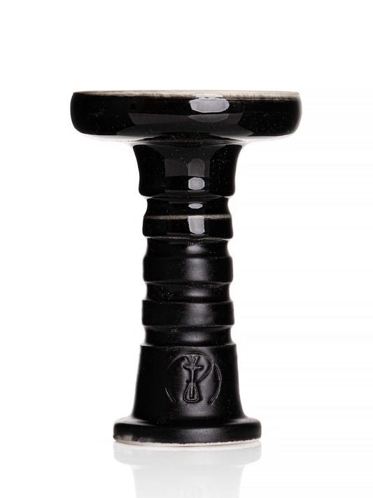 HC Cascade Funnel Soft Black Ceramic Shisha Bowl - The Shisha Shop