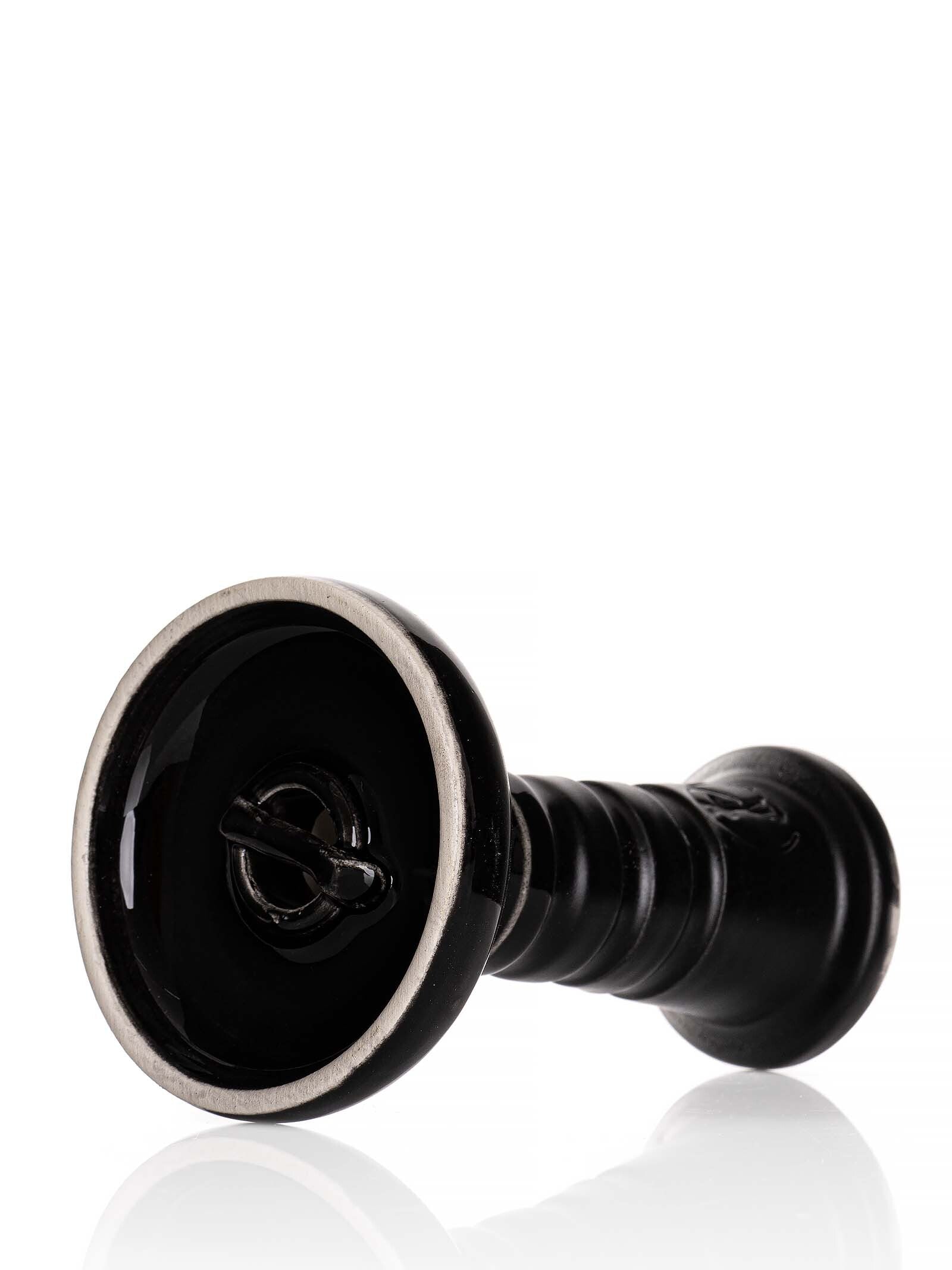 HC Cascade Funnel Soft Black Ceramic Shisha Bowl - The Shisha Shop