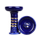 HC Cascade Funnel Blue Gold Ceramic Shisha Bowl