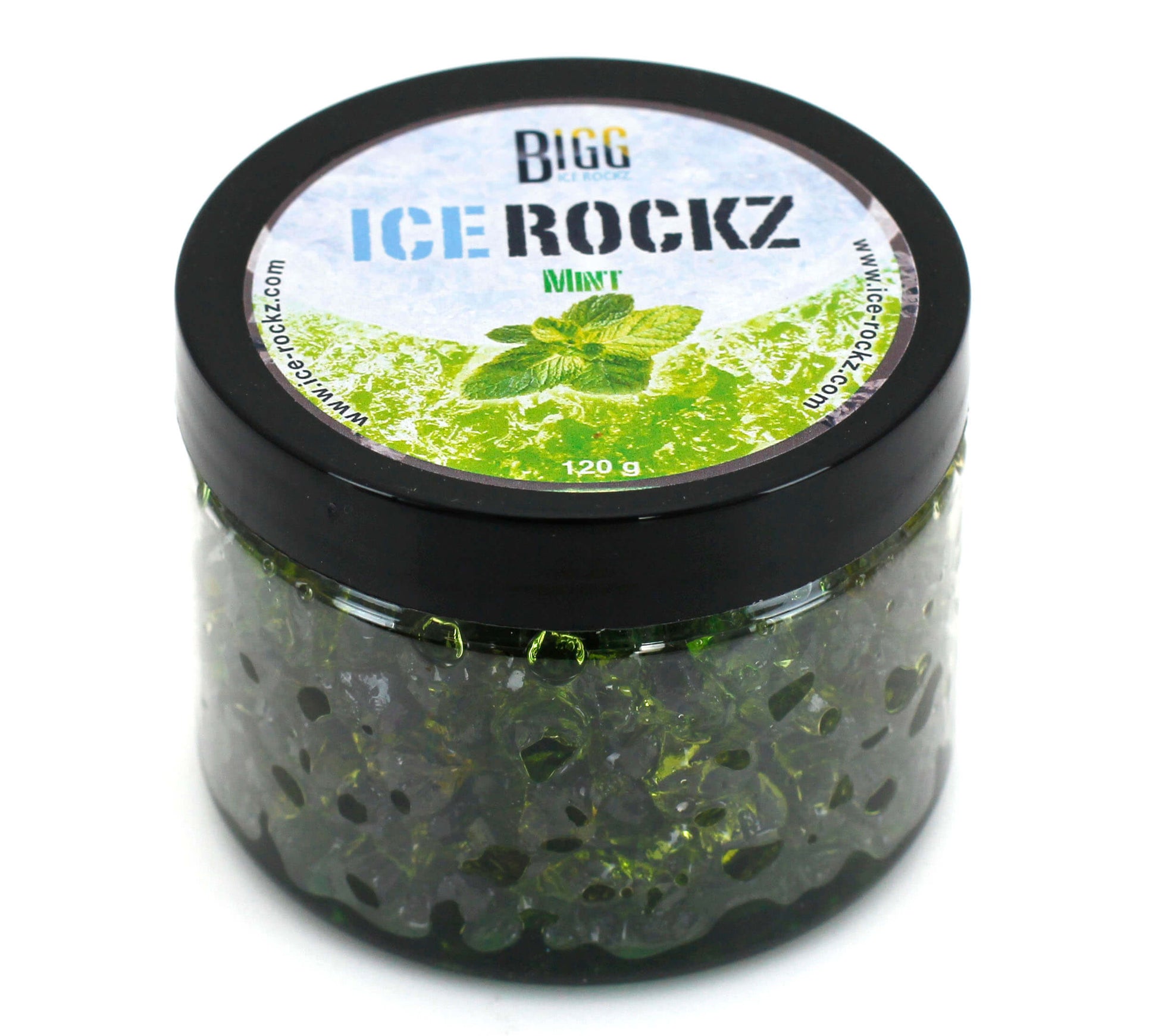 Mint Shisha Flavour BIGG Ice Rockz Tobacco Free 120g - The Shisha Shop