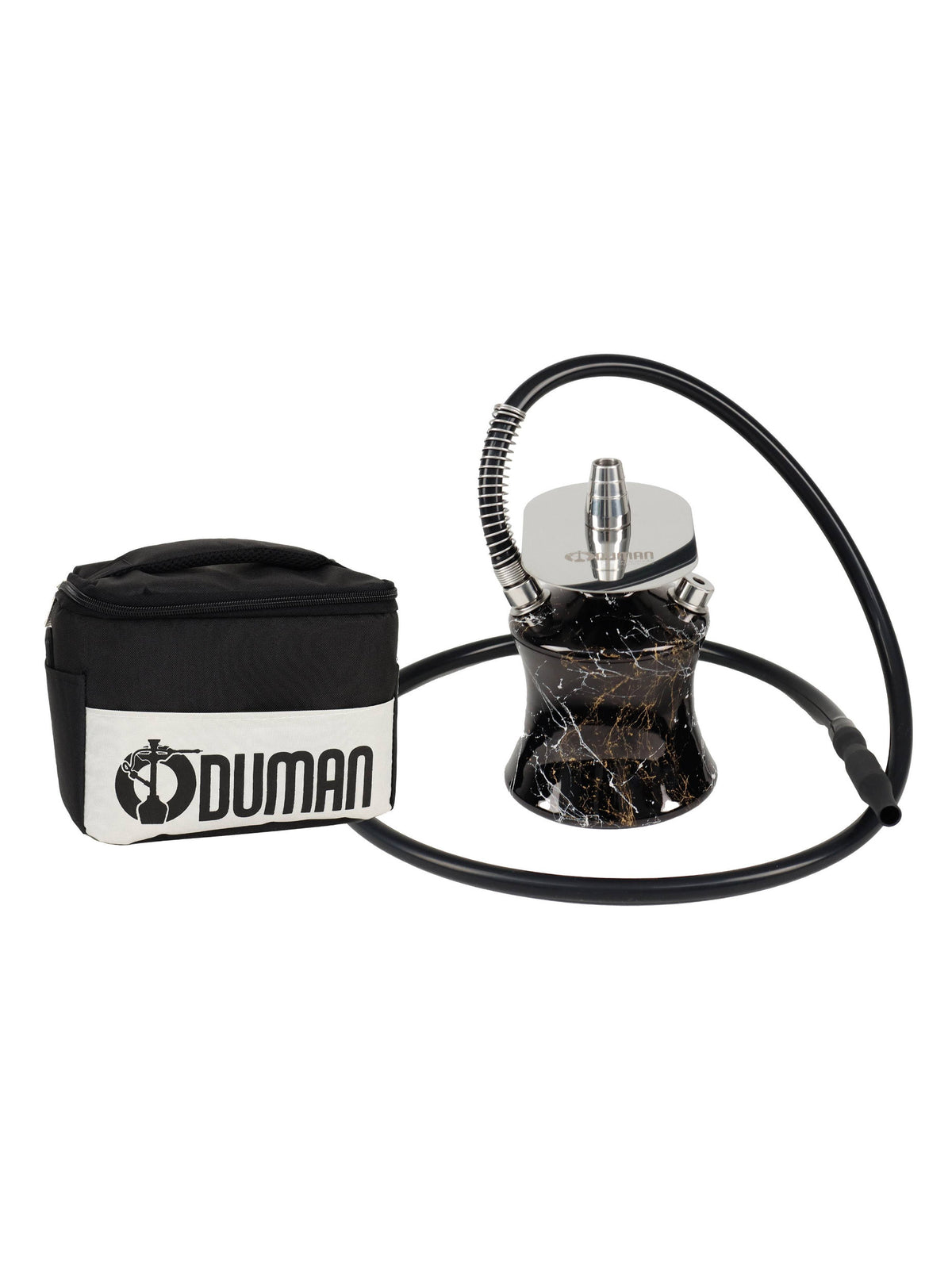Mini Shisha Pipe Oduman Mini Travel Black N2 Glass Shisha Pipe 25cm