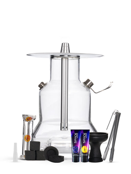 Oduman N4 Complete Shisha Pipe Package - N4 Clear - The Shisha Shop