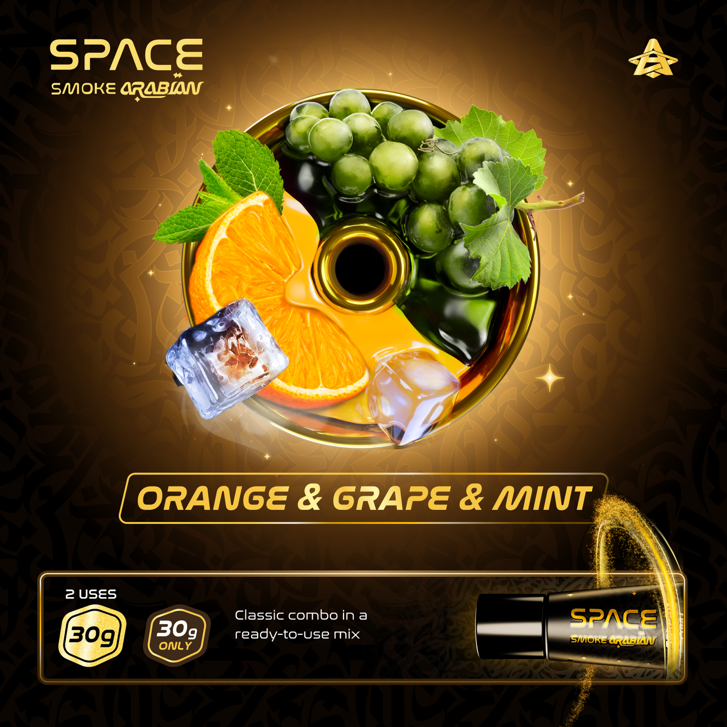 Smoke Arabian Orange Grape & Mint Hookah Paste 30g - The Shisha Shop