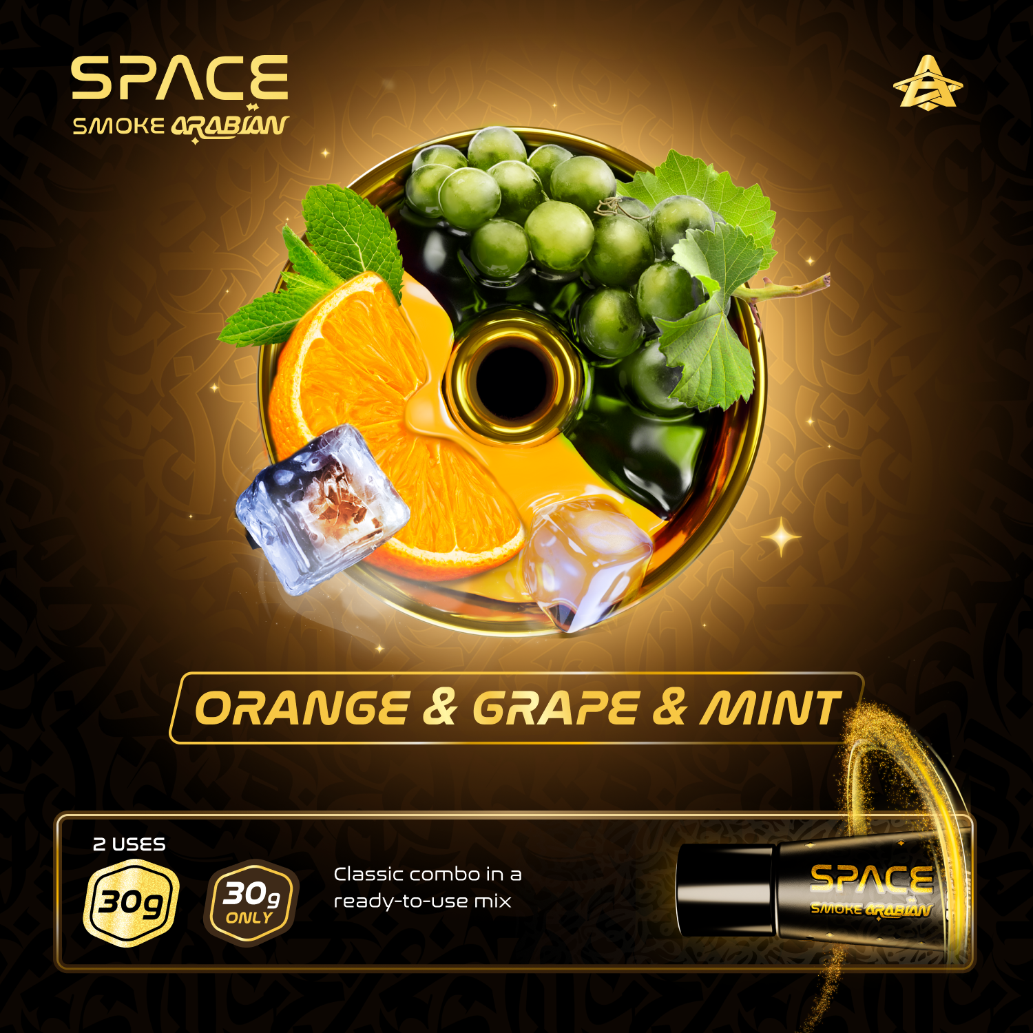 Smoke Arabian Orange Grape & Mint Hookah Paste 30g - The Shisha Shop