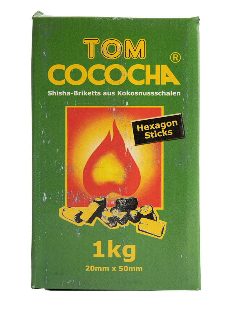 TOM Cococha Hexa Hexagon 1kg 100% Coconut Natural Charcoal